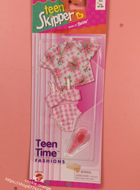 发 Barbie Teen Time Fashions 68028-94 1996芭比娃娃睡衣服配件