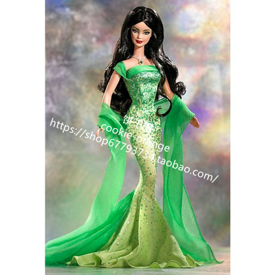 发 Barbie Birthstone August Peridot 2003 八月生辰石芭比