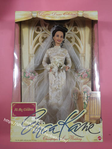 发 Barbie Erica Kane 1999 正品绝版名人婚礼婚纱芭比娃娃