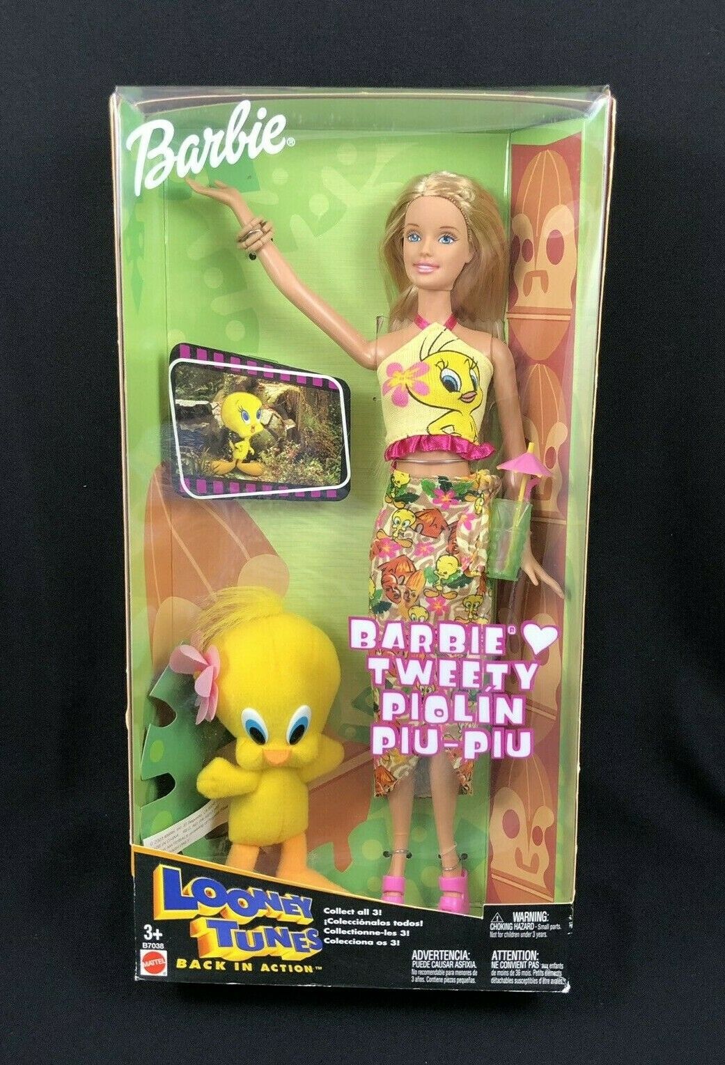 发 Barbie Looney Tunes Tweety Piolin Piu piu 2003 崔迪芭比