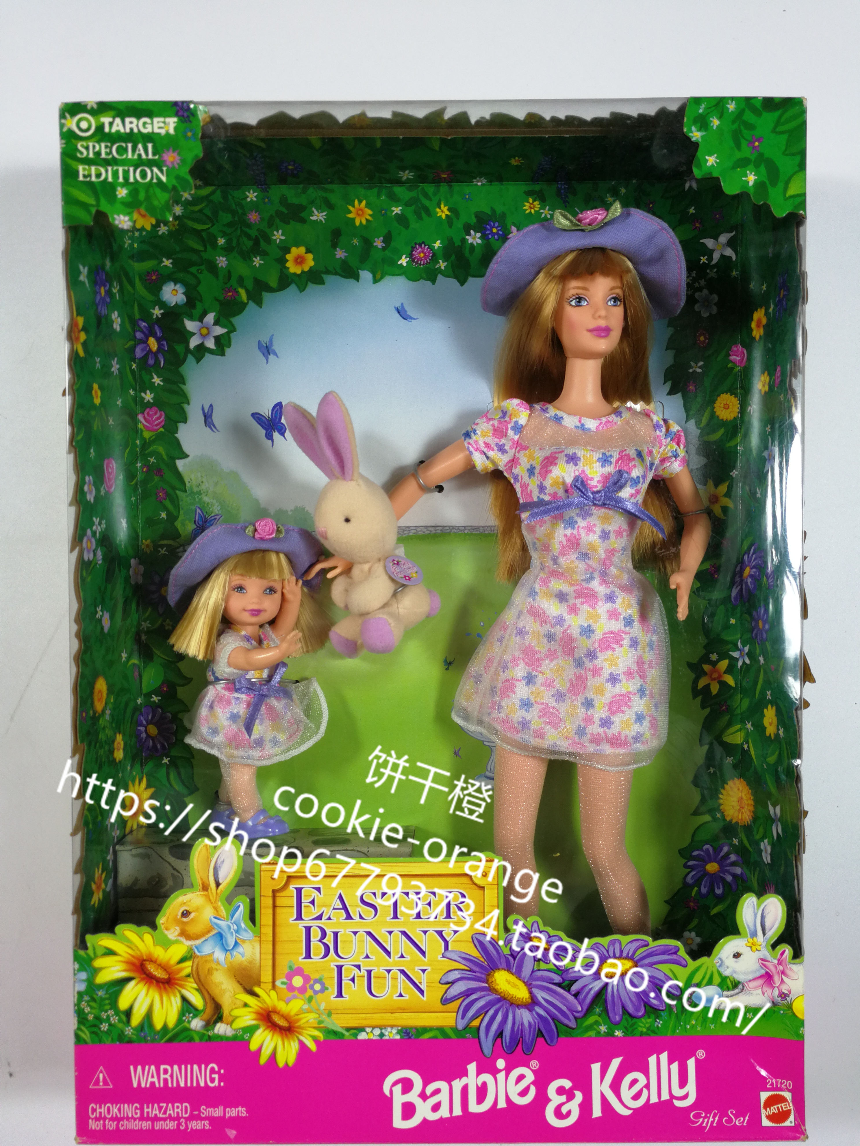 预 Barbie Kelly Easter Bunny Fun 1998 复活节兔兔乐趣芭比娃娃