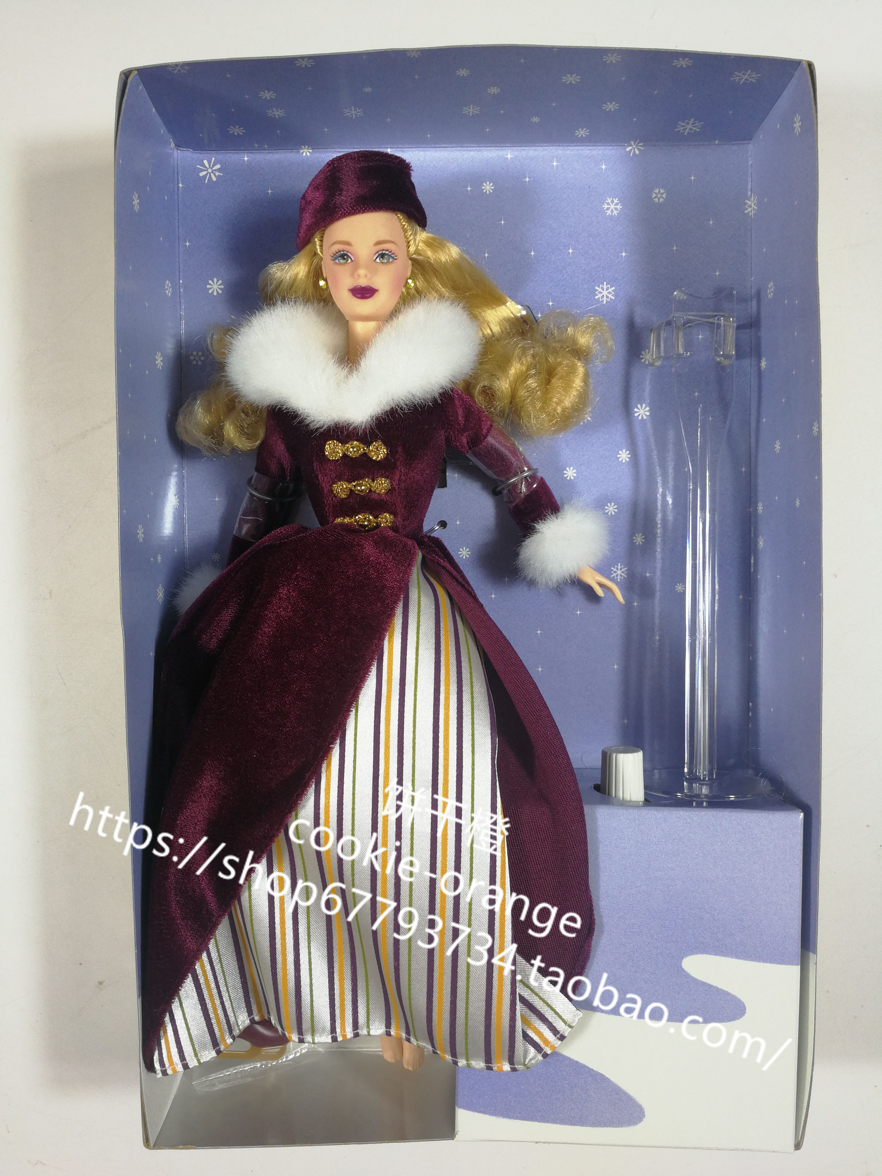 发 Barbie Victorian Ice Skater 2000 溜冰维多利亚芭比娃娃