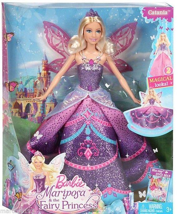 发 Barbie Mariposa Fairy Princess Catania 曼瑞莎仙子芭比娃娃