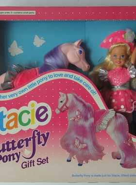 预 barbie stacie&butterfly pony giftset kelly 1993 小马凯莉