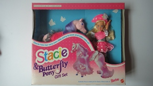 预 barbie stacie&butterfly pony giftset kelly 1993 小马凯莉