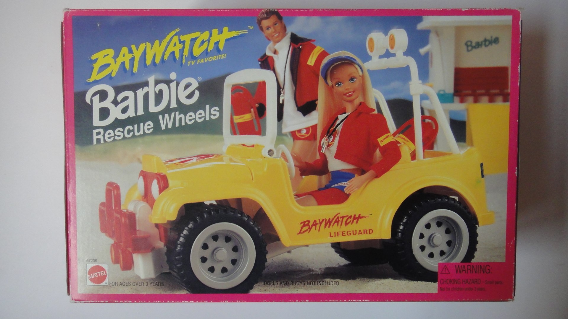 预 barbie baywatch rescue wheels 1995 海岸救生队营救车