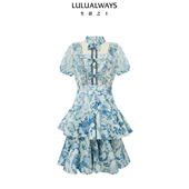 新款 夏季 摩登千金名媛重工蛋糕连衣裙长 商场同款 LULUALWAYS