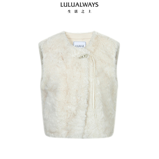 风仿皮草毛绒马夹 简约大方温柔时尚 LULUALWAYS我爱露露26冬季 新款