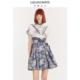 连衣裙 复古优雅印花拼接短款 LULUALWAYS我爱露露夏季 新款