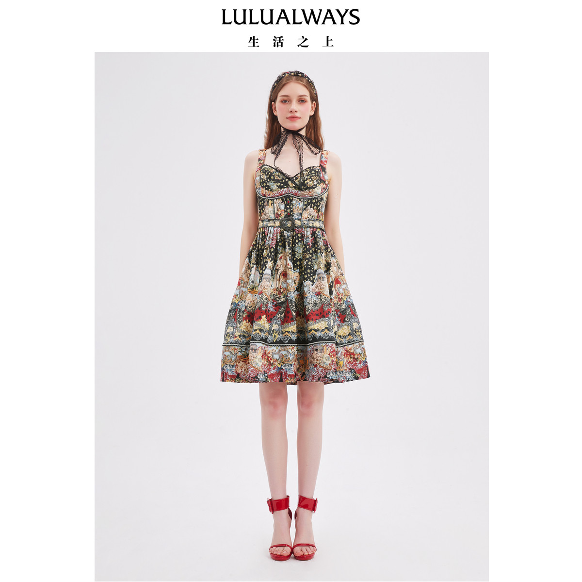 LULUALWAYS���̳�ͬ������24���꡿�޶�������ȹ��ɫ 165/88A  1228.2Ԫ