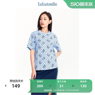 日常休闲圆领短袖 新款 lulusmile夏季 T恤上衣女款 商场同款