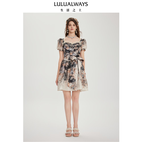 怦然心动-小岛玫瑰LULUALWAYS【商场同款】浪漫连衣裙