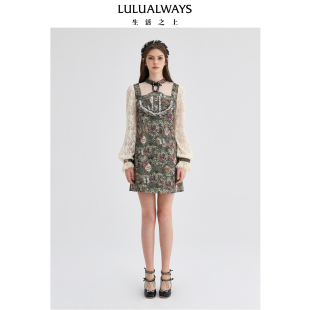 直筒连衣裙女 优雅复古宽松显瘦短款 LULUALWAYS我爱露露冬季 新款