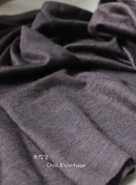 咖色超宽幅针织纯亚麻布料