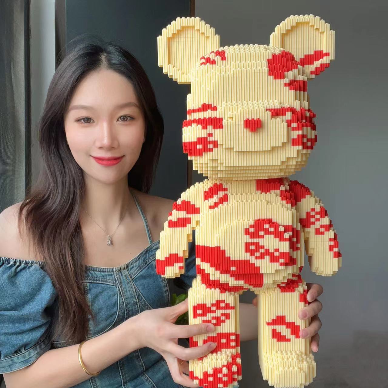 超大暴力熊钻石积木拼装玩具儿童成人益智拼图生日男女礼物摆件