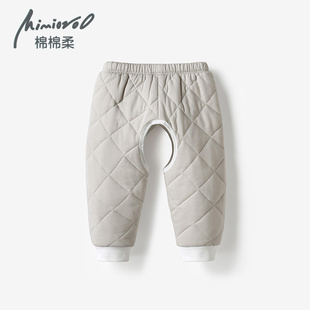 婴儿加棉冬装 秋冬开裆裤 冬季 子儿童加厚睡裤 纯棉 男宝宝保暖夹棉裤