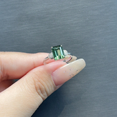 蓝绿碧玺戒指超干净