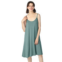 Summer extra-large 240-pound halter dress, loose and plump, 200-pound overweight girl base dress, home sleeping dress thumbnail 6