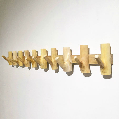 创意实木挂钩进门玄关钥匙衣服挂衣架树枝衣帽架民宿墙上装饰挂钩