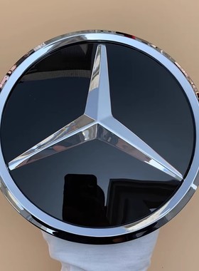 奔驰GLC260/300 GLE400/GLS450/500改装中网镜面3D实心大标前车标