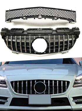 适用11-15款奔驰R172 SLK200 SLK250/300改装GT竖条中网进气格栅