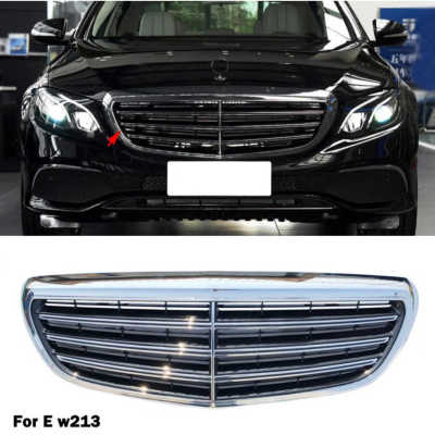 适用奔驰W213 E200/E260/E300L立标原车中网进气格栅前脸竖条中网