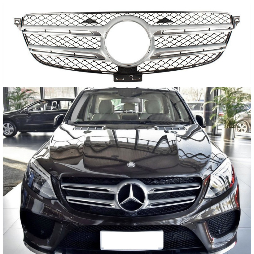 适用于15-19款奔驰W166 GLE320/400/450/500原车中网进气格栅前脸