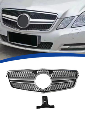 适用09-12款奔驰W212 E200L E260L E300L改装AMG中网单杠进气格栅