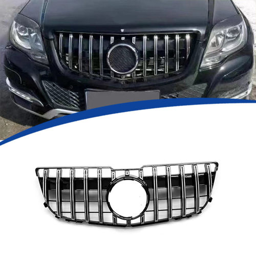 适用13-15款奔驰X204 GLK260 GLK300/350改装GT竖条中网格栅面罩