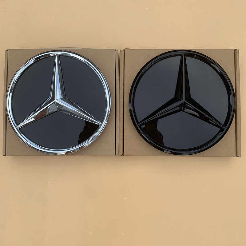 适用奔驰电车EQB260 EQB350改装中网镜面3D实心大标前车标中网标