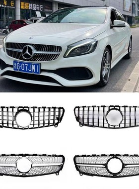 奔驰A级W176 A200 A180 A250 A260改装A45 中网GT竖条中网大标