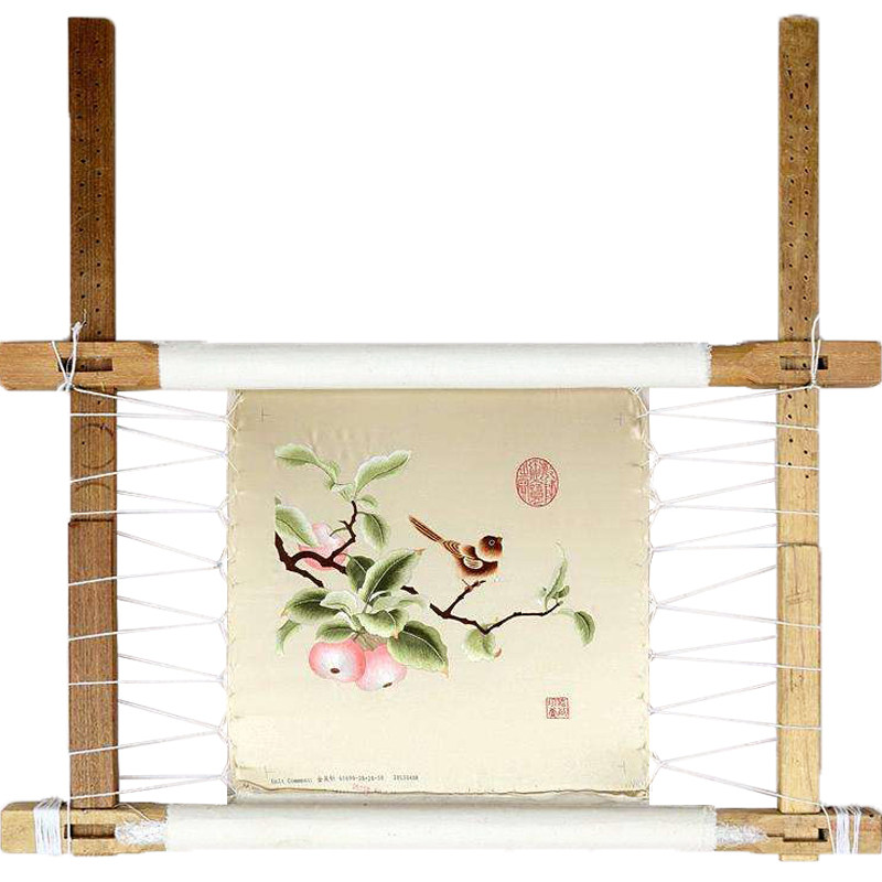 苏绣卷绷十字绣绣绷手工刺绣实木方形绣架子老式传统可调绷的紧