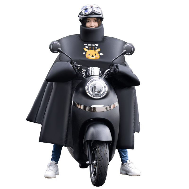 电动车挡风被冬季加绒加厚摩托电瓶车防风罩四季通用双面防水冬款