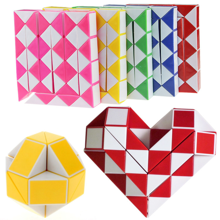 3 차 루빅스 큐브 다양한 마술 눈금자 24 36 48 섹션 마술 지팡이 지능 선물 어린이 장난감 외계인 루빅스 큐브 학생