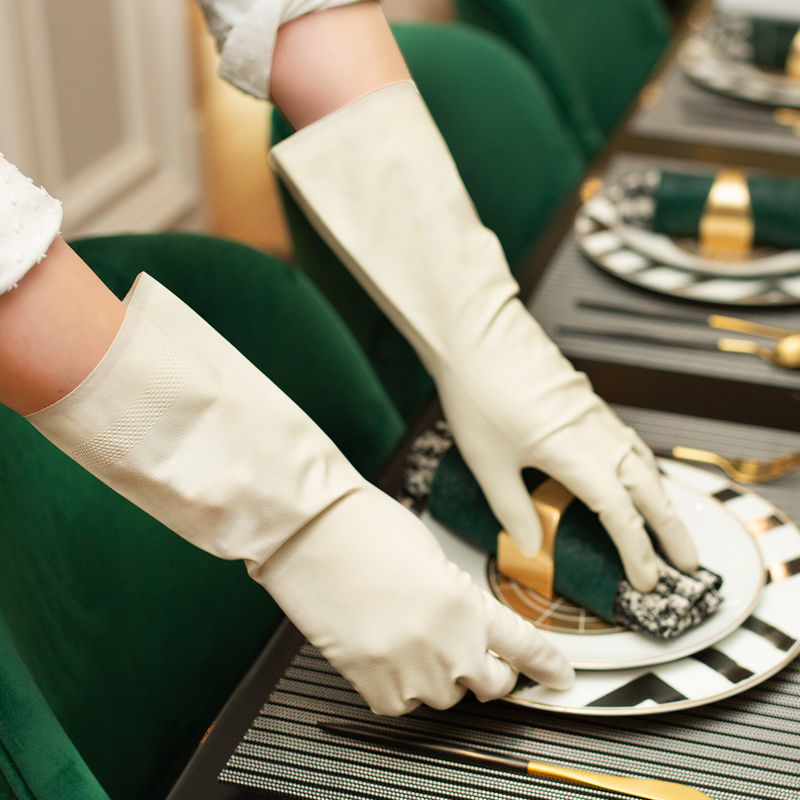 丁腈家务洗碗手套女贴手厨房刷碗