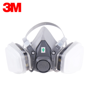 6005防毒面具喷漆装 3M6200 正品 修甲醛面罩有机蒸气实验 包邮