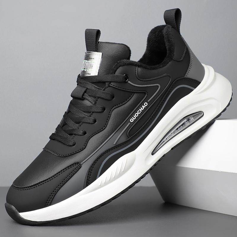 秋冬季新款男士韩版皮面减震运动鞋软底防滑青年潮流休闲鞋,流行男鞋,时尚休闲鞋,淘宝优惠券,粉丝福利购,淘宝优惠卷
