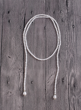 6mm串珠不规则长款毛衣链