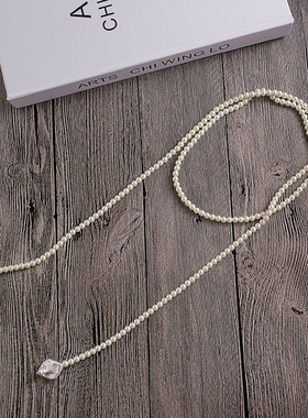 仿珍珠女多种戴法长款项链