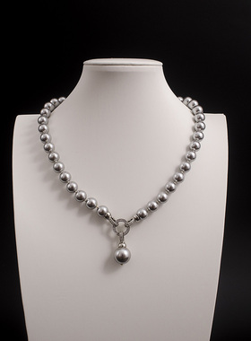 高级感10mm贝壳珍珠短项链