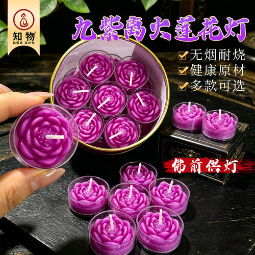 九紫离火莲花灯胶壳4小时酥油灯