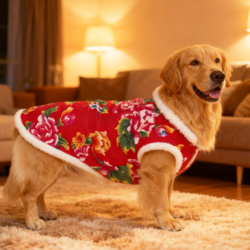 大狗衣服可牵引加厚绒保暖东北大花棉袄中大型犬金毛边牧新年衣服,宠物/宠物食品及用品,狗宠物服装/雨衣,淘宝优惠券,粉丝福利购,淘宝优惠卷