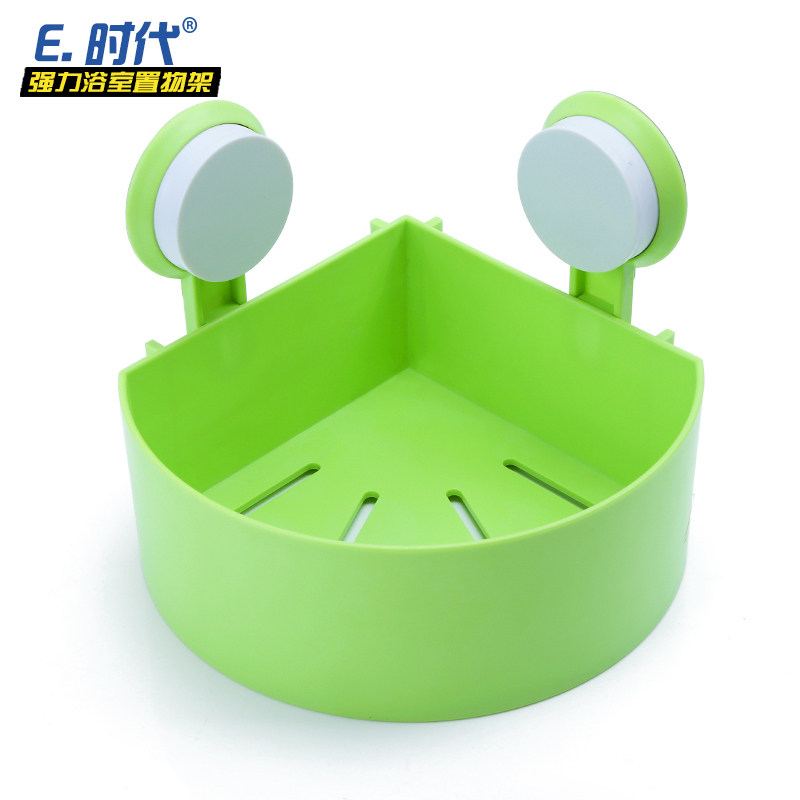 易时代浴室置物架 吸盘卫生间置物架 壁挂吸壁式洗手间三角转角架