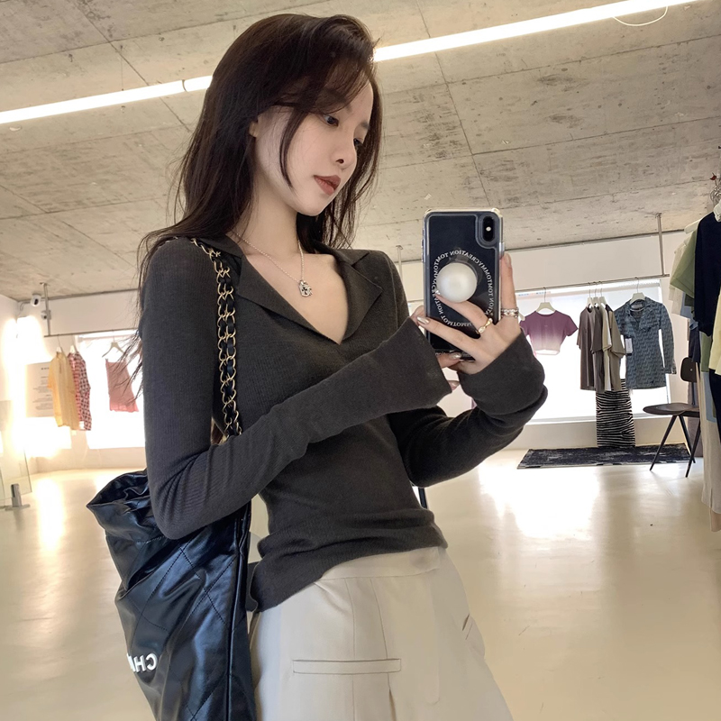 设计感毛衣薄款打底羊毛小众上衣