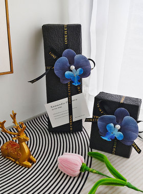 老公生日礼物包装纸高级感大尺寸包香烟盒高颜值送男友石纹纸黑色