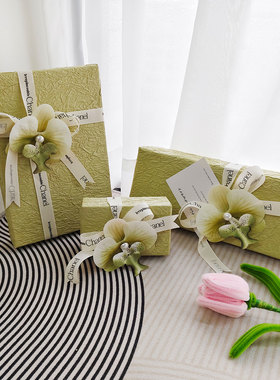 老公生日礼物包装纸高级感ins风 大尺寸包香烟盒送男友石纹纸绿色