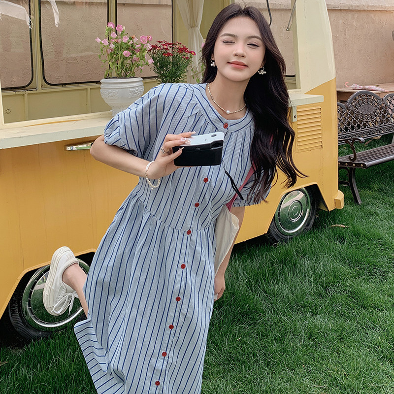 2024夏季新品条纹连衣裙238-985-P105-K158,女装连衣裙,浙宝238