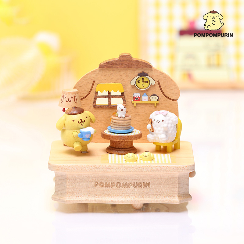 森活木趣音乐盒木质八音盒可旋转布丁狗女生女孩儿童节生日礼物
