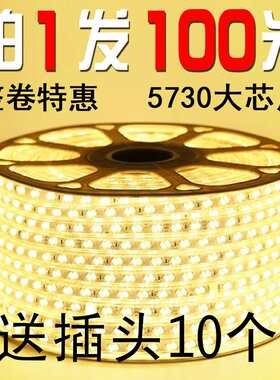 220v高亮客厅吊顶暖白led灯带