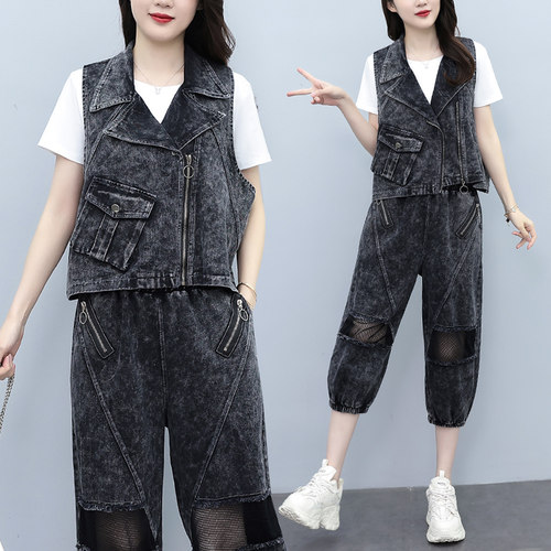 夏天薄款透气小个子休闲运动服女